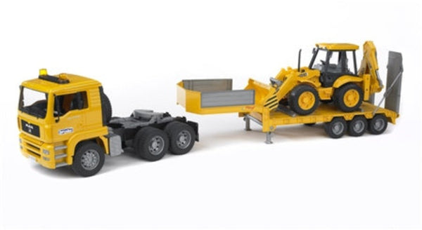 Bruder MAN TGA Truck, Low Loader & JCB 4CX - Naughton Farm Machinery
