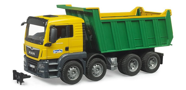 Bruder MAN TGS Tipping Truck. Opening back door. Tipping Body. Just like the real thing. Age 3 + Shop now.