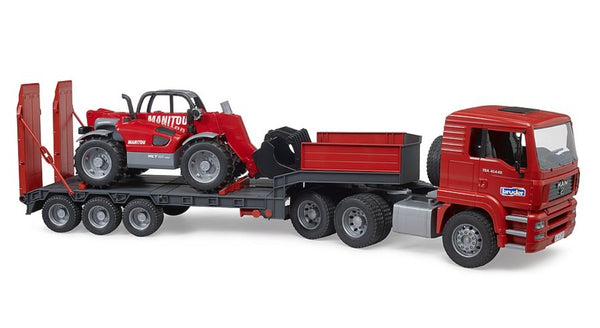 Bruder MAN TGA Truck, Low Loader & Manitou - Naughton Farm Machinery