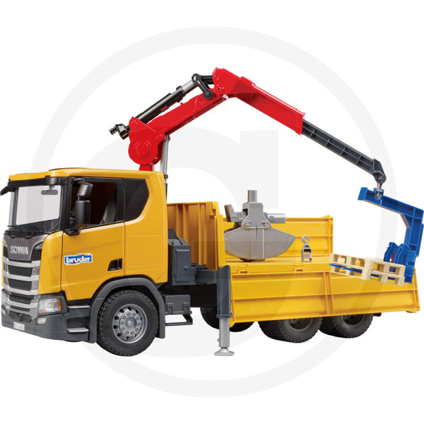 Bruder Scania 560R Truck & Crane. Opening doors. Tipping Body. Just like the real thing. Age 3 +