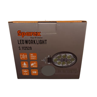 LED Oval Work Lamp 24W C/W Bracket - Naughton Farm Machinery