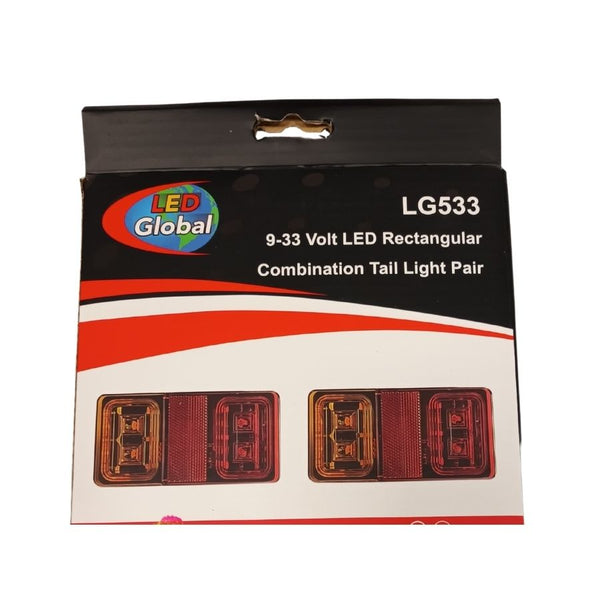 LED Combination Tail Lights (Pair) LG533 12-24V- Naughton Farm Machinery